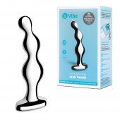 Стальной анальный фаллоимитатор для простаты Stainless Steel Anal Beads - 13 см. - b-Vibe - в Коломне купить с доставкой