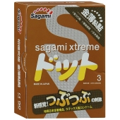 Презервативы Sagami Xtreme FEEL UP с точечной текстурой и линиями прилегания - 3 шт. - Sagami - купить с доставкой в Коломне