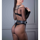 Черный кожаный пояс Sex Game - БДСМ Арсенал - купить с доставкой в Коломне