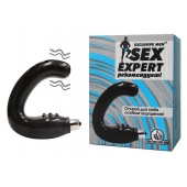 Чёрный массажёр простаты серии Sex Expert - Sex Expert - в Коломне купить с доставкой