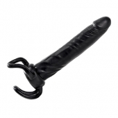 Чёрная насадка-фаллос для двойного проникновения INFLATABLE DILDO SLIM DONG  - 13,5 см. - Toyz4lovers - в Коломне купить с доставкой