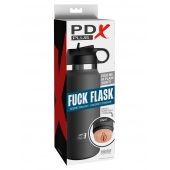 Серый мастурбатор в виде бутылки F*ck Flask - Pipedream - в Коломне купить с доставкой