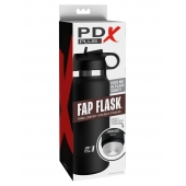 Черный мастурбатор в виде бутылки Fap Flask - Pipedream - в Коломне купить с доставкой