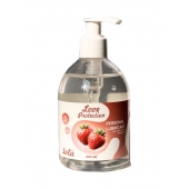 Лубрикант на водной снове Love Protection Strawberry с ароматом клубники - 300 мл. - Lola Games - купить с доставкой в Коломне