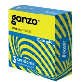 Классические презервативы с обильной смазкой Ganzo Classic - 3 шт. - Ganzo - купить с доставкой в Коломне