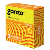 Ароматизированные презервативы Ganzo Juice - 3 шт. - Ganzo - купить с доставкой в Коломне