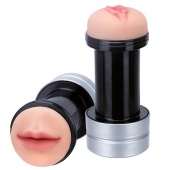 Двусторонний мастурбатор REALSTUFF 2 IN 1 HUMMER MOUTH   VAGINA - ротик и вагина - Dream Toys - в Коломне купить с доставкой