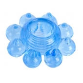 Голубая гелевая насадка-цветок - Toyfa Basic - в Коломне купить с доставкой
