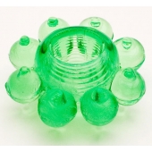 Зеленое эрекционное кольцо-цветок - Toyfa Basic - в Коломне купить с доставкой