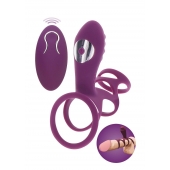 Фиолетовая эрекционная вибронасадка Halo Halo C-Ring Sleeve - Toy Joy - в Коломне купить с доставкой