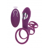 Фиолетовая эрекционная вибронасадка Halo Halo C-Ring Sleeve - Toy Joy - в Коломне купить с доставкой