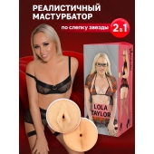 Двусторонний мастурбатор Lola Taylor - 22 см. - ФлешНаш - в Коломне купить с доставкой