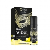 Съедобный жидкий вибратор Dual Vibe! со вкусом лимонного джина с тоником - 15 мл. - ORGIE - купить с доставкой в Коломне
