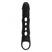 Черная насадка-удлинитель Vibrating Extender With Remote с вибрацией - Dream Toys - в Коломне купить с доставкой