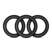 Набор из 3 черных эрекционных колец Black Small Penis Rings - Blush Novelties - в Коломне купить с доставкой
