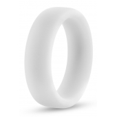 Белое люминесцентное эрекционное кольцо Silicone Glo Cock Ring - Blush Novelties - в Коломне купить с доставкой