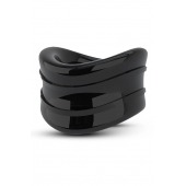 Черное эрекционное кольцо на мошонку Beef Ball Stretcher Snug - Blush Novelties - в Коломне купить с доставкой