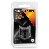 Черное эрекционное кольцо на мошонку Beef Ball Stretcher Snug X Long - Blush Novelties - в Коломне купить с доставкой