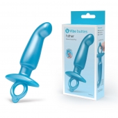 Голубая анальная пробка для массажа простаты Hither Silicone Prostate Plug - 14,3 см. - b-Vibe - в Коломне купить с доставкой