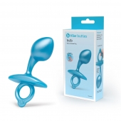 Голубая анальная пробка для массажа простаты Bulb Silicone Prostate Plug - 10,7 см. - b-Vibe - в Коломне купить с доставкой