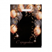 Пакет с вырубной ручкой и принтом в виде шариков (30х40 см) - Сима-Ленд - купить с доставкой в Коломне