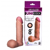 Фаллическая насадка для страпона UNICOCK 8  - 20 см. - LOVETOY (А-Полимер) - купить с доставкой в Коломне