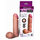 Фаллическая насадка для страпона UNICOCK 8  - 20 см. - LOVETOY (А-Полимер) - купить с доставкой в Коломне