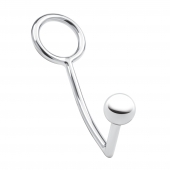 Кольцо на пенис с анальным стимулятором Stainless Steel Anal Hook   Cock Ring - BlueLine - в Коломне купить с доставкой