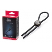 Тёмно-серое эрекционное кольцо с зажимом Again and Again Adjustable Cock Ring - Fifty Shades of Grey - в Коломне купить с доставкой