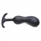 Черный массажер простаты с утяжелителями Premium Silicone Weighted Prostate Plug Large - 18,8 см. - XR Brands - в Коломне купить с доставкой