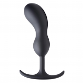 Черный массажер простаты с утяжелителями Premium Silicone Weighted Prostate Plug Large - 18,8 см. - XR Brands - в Коломне купить с доставкой
