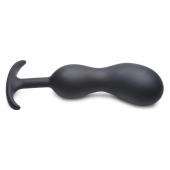 Черный массажер простаты с утяжелителями Premium Silicone Weighted Prostate Plug XL - 20,8 см. - XR Brands - в Коломне купить с доставкой