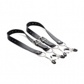 Ремни с зажимами для половых губ Spread Labia Spreader Straps with Clamps - XR Brands - купить с доставкой в Коломне