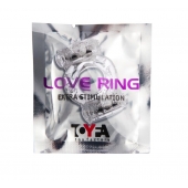 Прозрачное виброкольцо с двумя вибропульками - Toyfa Basic - в Коломне купить с доставкой