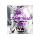 Фиолетовое виброкольцо с двумя вибропульками - Toyfa Basic - в Коломне купить с доставкой