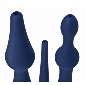 Набор из 3 универсальных насадок для анального душа Universal 3 Piece Silicone Enema Attachment Set - XR Brands - купить с доставкой в Коломне