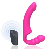 Розовый безремневой страпон Straples Strap-On Dildo - Erokay - купить с доставкой в Коломне