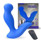 Синий вибромассажер простаты 3,5’’ Remote Control P-spot Massager - 12,5 см. - Erokay - в Коломне купить с доставкой