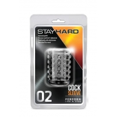 Прозрачная насадка на пенис с шишечками STAY HARD COCK SLEEVE 02 CLEAR - Blush Novelties - в Коломне купить с доставкой