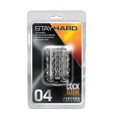 Прозрачная насадка с бороздками STAY HARD COCK SLEEVE 04 CLEAR - Blush Novelties - в Коломне купить с доставкой