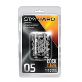 Прозрачная насадка с капельками STAY HARD COCK SLEEVE 05 CLEAR - Blush Novelties - в Коломне купить с доставкой