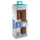 Коричневая насадка на член 2  Silicone X-tension - 20,3 см. - Pipedream - в Коломне купить с доставкой