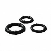 Набор из 3 черных эрекционных колец Babooom Ring Set - Adrien Lastic - в Коломне купить с доставкой