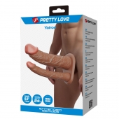 Реалистичная полая насадка на член для двойного проникновения Yairon - 17,5 см. - Baile - купить с доставкой в Коломне