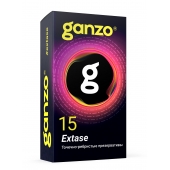 Презервативы анатомической формы с точечной и ребристой структурой Ganzo Extase - 15 шт. - Ganzo - купить с доставкой в Коломне