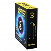 Супертонкие презервативы Ganzo Invisible - 3 шт. - Ganzo - купить с доставкой в Коломне