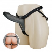 Черный полый мужской страпон London - 16,8 см. - Baile - купить с доставкой в Коломне