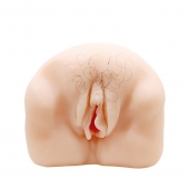 Телесный мастурбатор-вагина с оволосением и вибрацией - Baile - в Коломне купить с доставкой