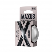 Черные утолщенные презервативы MAXUS Extra Strong с железным кейсом - 3 шт. - Maxus - купить с доставкой в Коломне