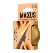 Точечные презервативы MAXUS 2000 Amazing Dots с железным кейсом - 3 шт. - Maxus - купить с доставкой в Коломне